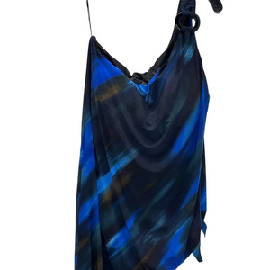 NEW MAGICSUIT Swipe Right Amal One-Shoulder Tankini Top Size 16 Black/Multi